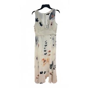 NEW SHALL WE floral dress in white